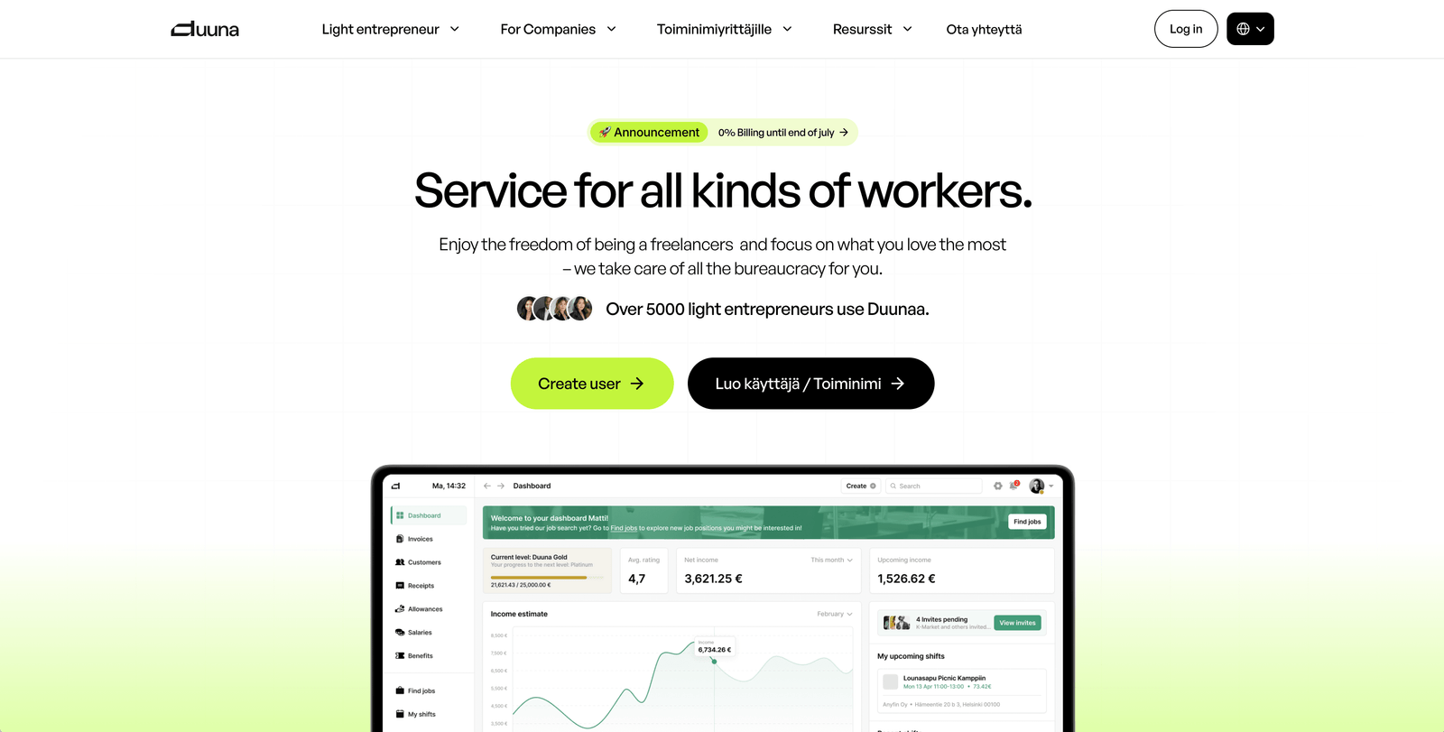Duuna.fi screenshot 1
